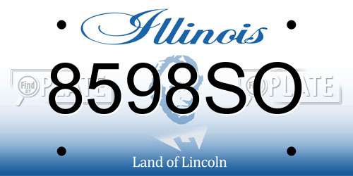8598SO Illinois License Plate