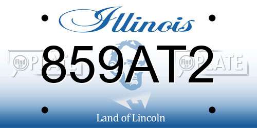 859AT2 Illinois License Plate