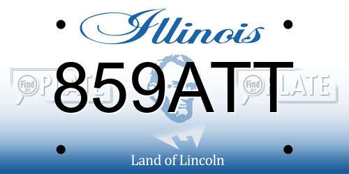 859ATT Illinois License Plate