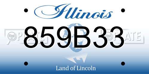 859B33 Illinois License Plate