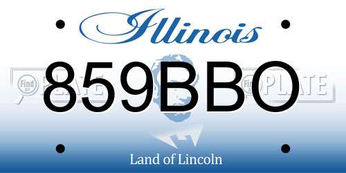 859BBO Illinois License Plate