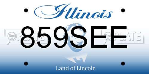 859SEE Illinois License Plate
