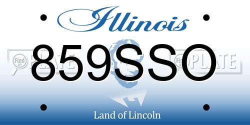 859SSO Illinois License Plate