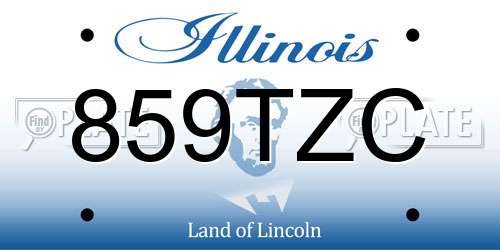 859TZC Illinois License Plate