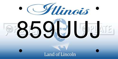 859UUJ Illinois License Plate