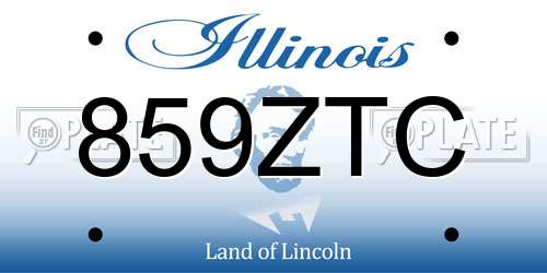 859ZTC Illinois License Plate