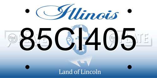 85CI405 Illinois License Plate
