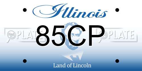 85CP Illinois License Plate