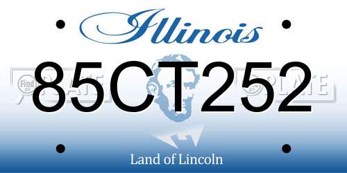 85CT252 Illinois License Plate