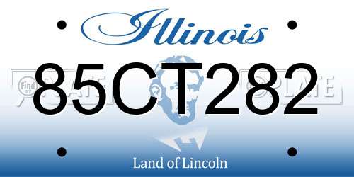 85CT282 Illinois License Plate