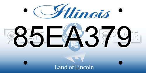 85EA379 Illinois License Plate