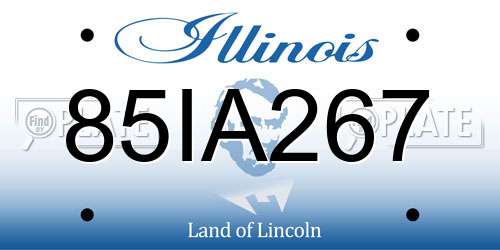 85IA267 Illinois License Plate