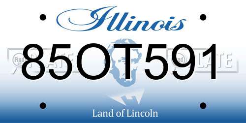 85OT591 Illinois License Plate