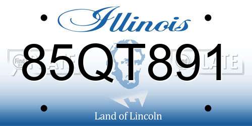 85QT891 Illinois License Plate