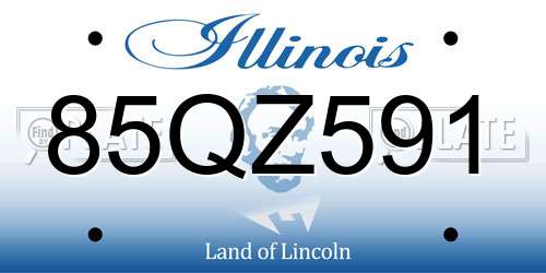 85QZ591 Illinois License Plate