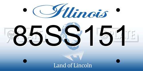 85SS151 Illinois License Plate