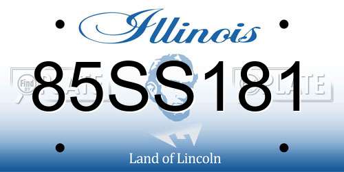 85SS181 Illinois License Plate