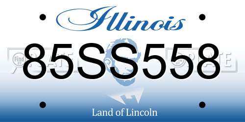 85SS558 Illinois License Plate