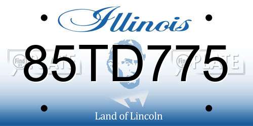 85TD775 Illinois License Plate