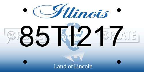85TI217 Illinois License Plate