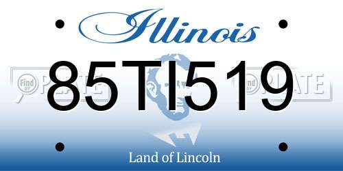 85TI519 Illinois License Plate