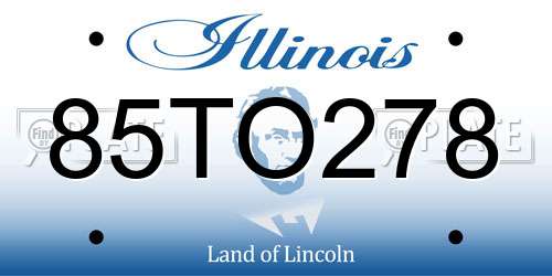 85TO278 Illinois License Plate