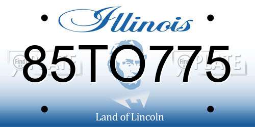 85TO775 Illinois License Plate