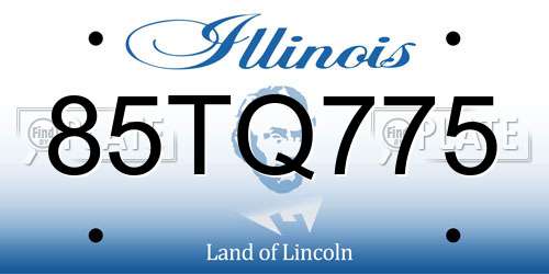 85TQ775 Illinois License Plate
