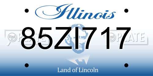 85ZI717 Illinois License Plate