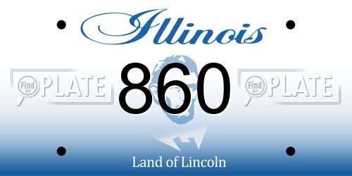860 Illinois License Plate