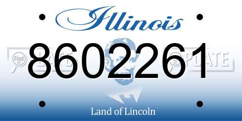 8602261 Illinois License Plate