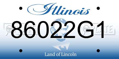 86022G1 Illinois License Plate