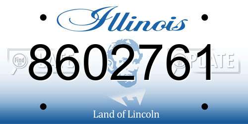 8602761 Illinois License Plate