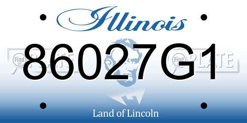 86027G1 Illinois License Plate