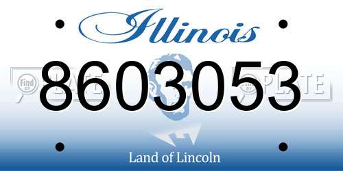 8603053 Illinois License Plate