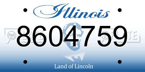 8604759 Illinois License Plate