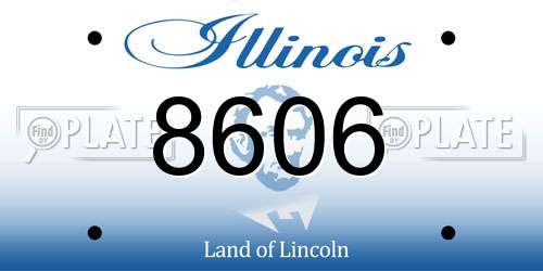 8606 Illinois License Plate