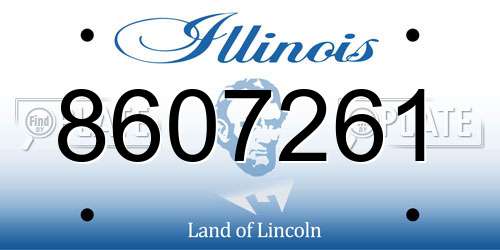 8607261 Illinois License Plate