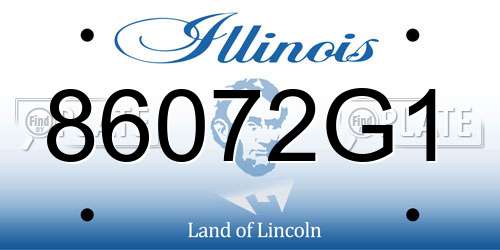 86072G1 Illinois License Plate