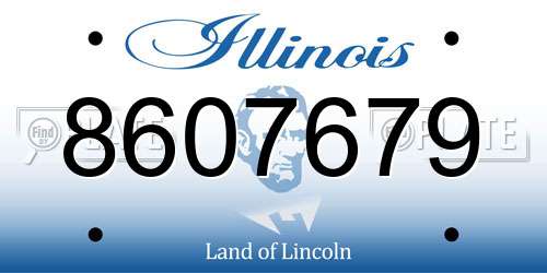 8607679 Illinois License Plate
