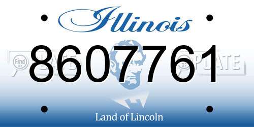8607761 Illinois License Plate