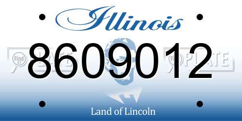 8609012 Illinois License Plate