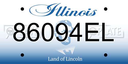 86094EL Illinois License Plate