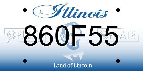 860F55 Illinois License Plate