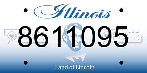 8611095 Illinois License Plate