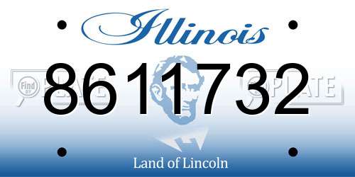 8611732 Illinois License Plate
