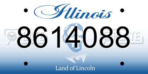 8614088 Illinois License Plate