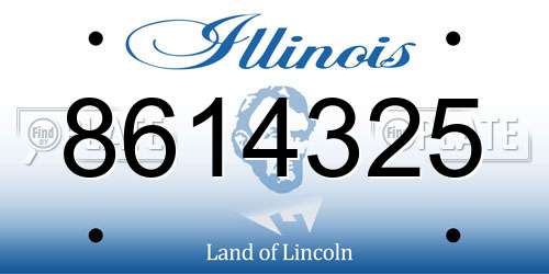 8614325 Illinois License Plate
