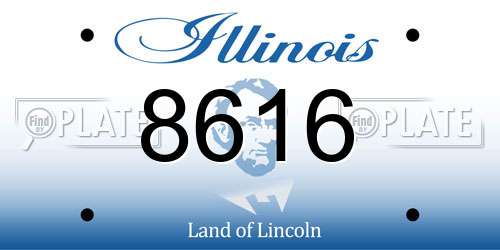 8616 Illinois License Plate