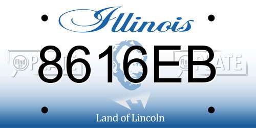 8616EB Illinois License Plate